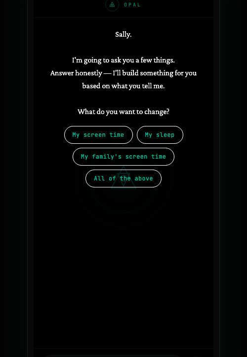 What do you want to change screen