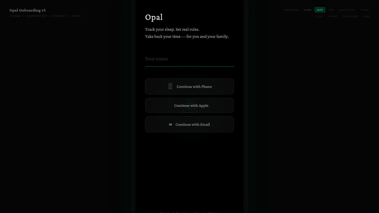 Screen 3: Auth / Sign Up