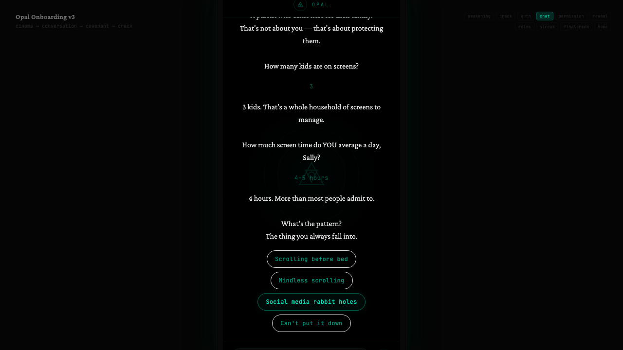 Screen 9: The pattern
